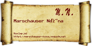 Marschauser Nóna névjegykártya
